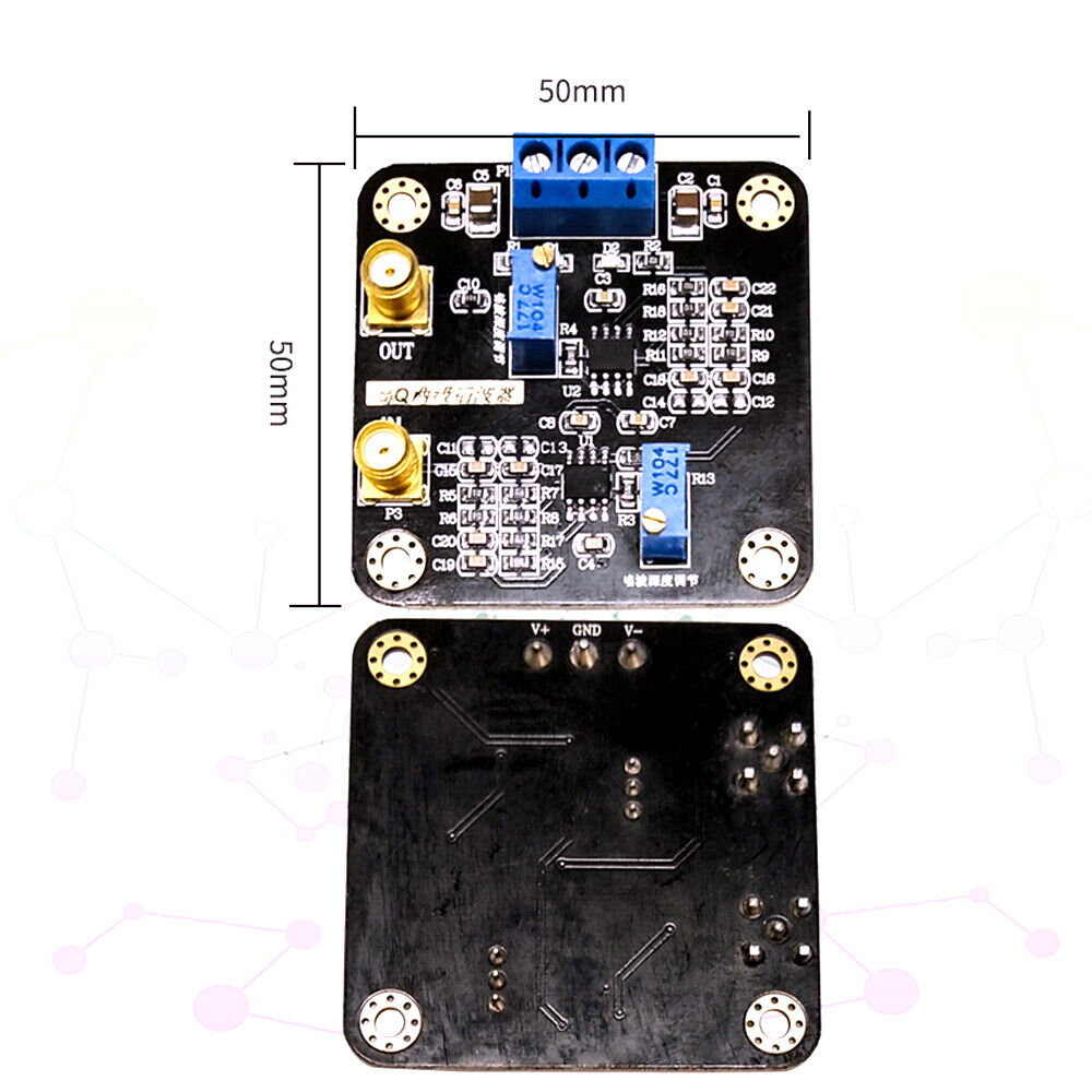 High Q Notch Filter 50Hz Power Frequency Signal Conditioning Notch Frequency