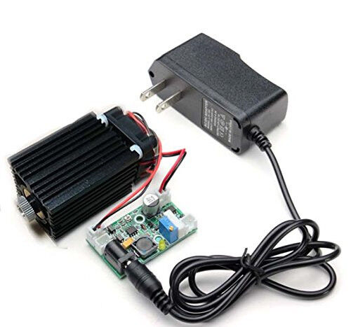 450nm 2W Cross Laser Module Focusable with Driver Cooling Fan TTL 12V Adapter