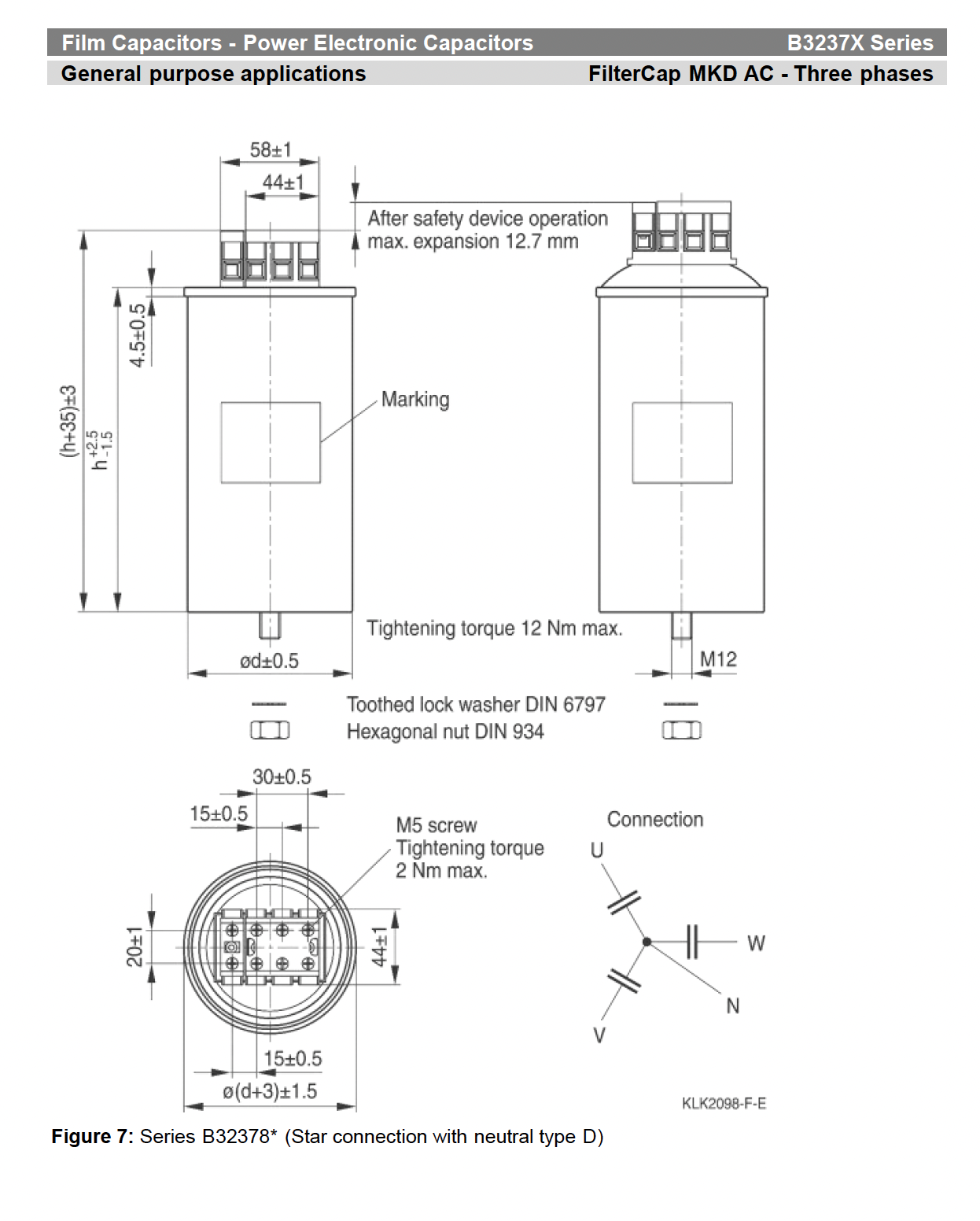 GEC:B32376S7756J050 THREE-PHASE AC FILTER CAPACITOR