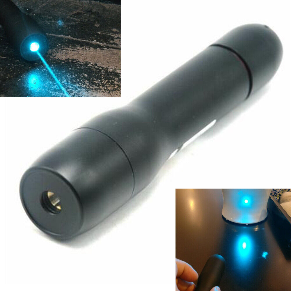 488nm Waterproof Cyan-Blue  Laser Pointer Focusable Dot Laser Torch Flashlight