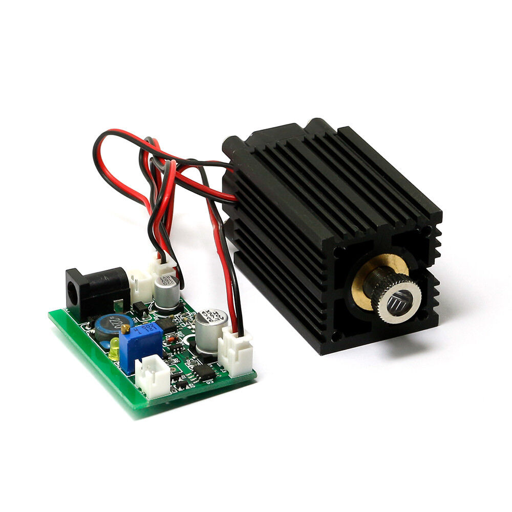 450nm 2W Cross Laser Module Focusable with Driver Cooling Fan TTL 12V Adapter