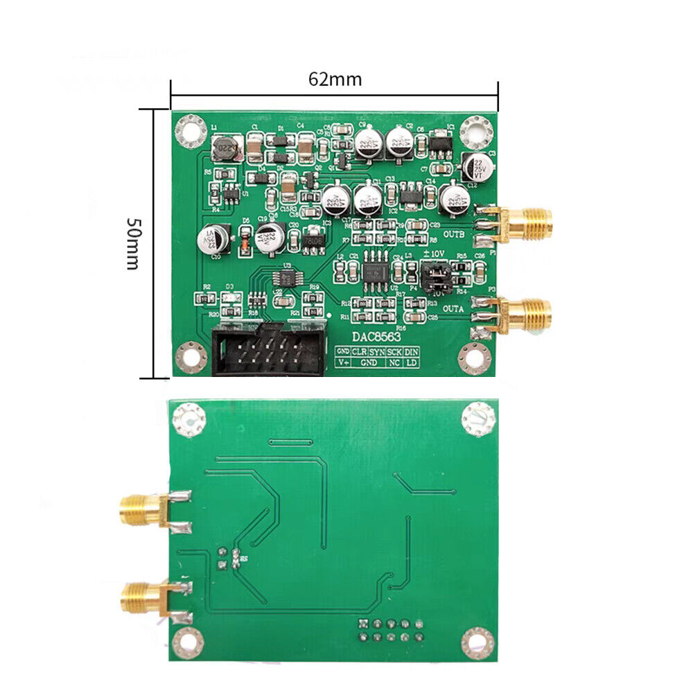 DAC8563 Data Acquisition Module dual 16 bit DAC Adjustable ±10V Voltage Module