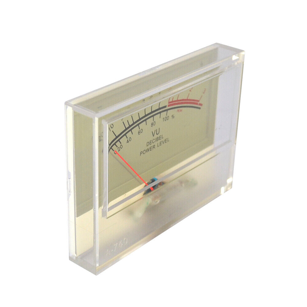 1pc SD-740 Panel VU Meter 510uA 650Omega 80x60mm 12V Amber Lamp